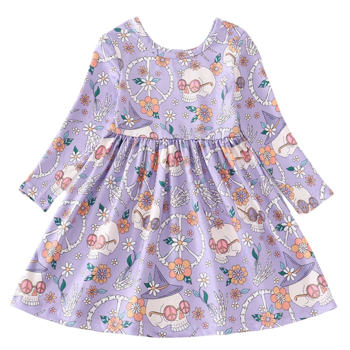 Groovy Skeleton Twirl Dress