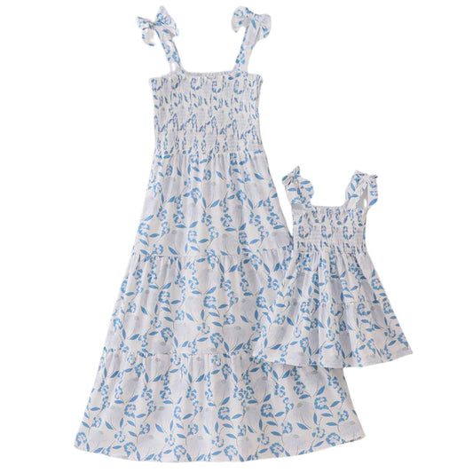 Mom and Me Blue Porcelain Dress