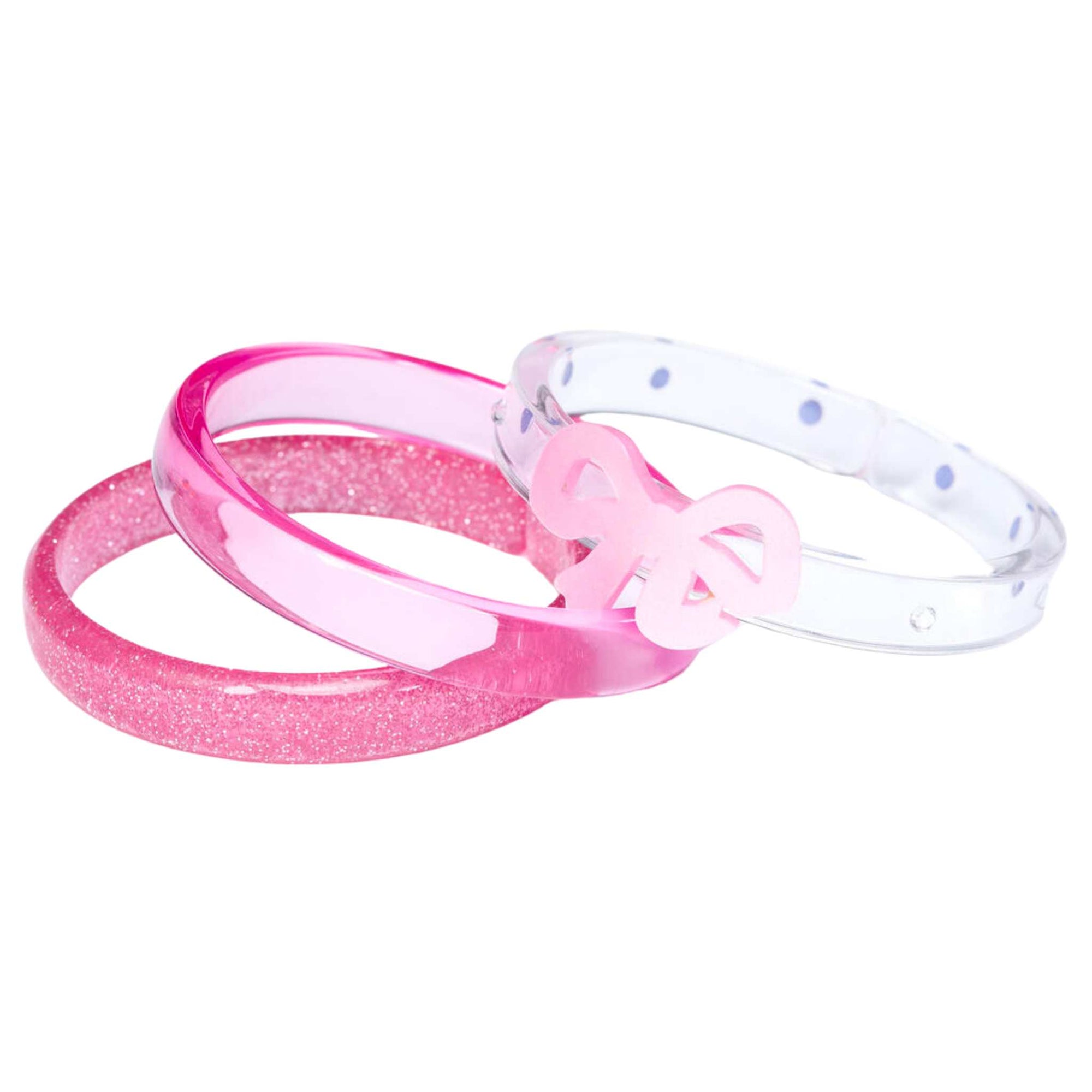 Pink French Bows Bracelet Set