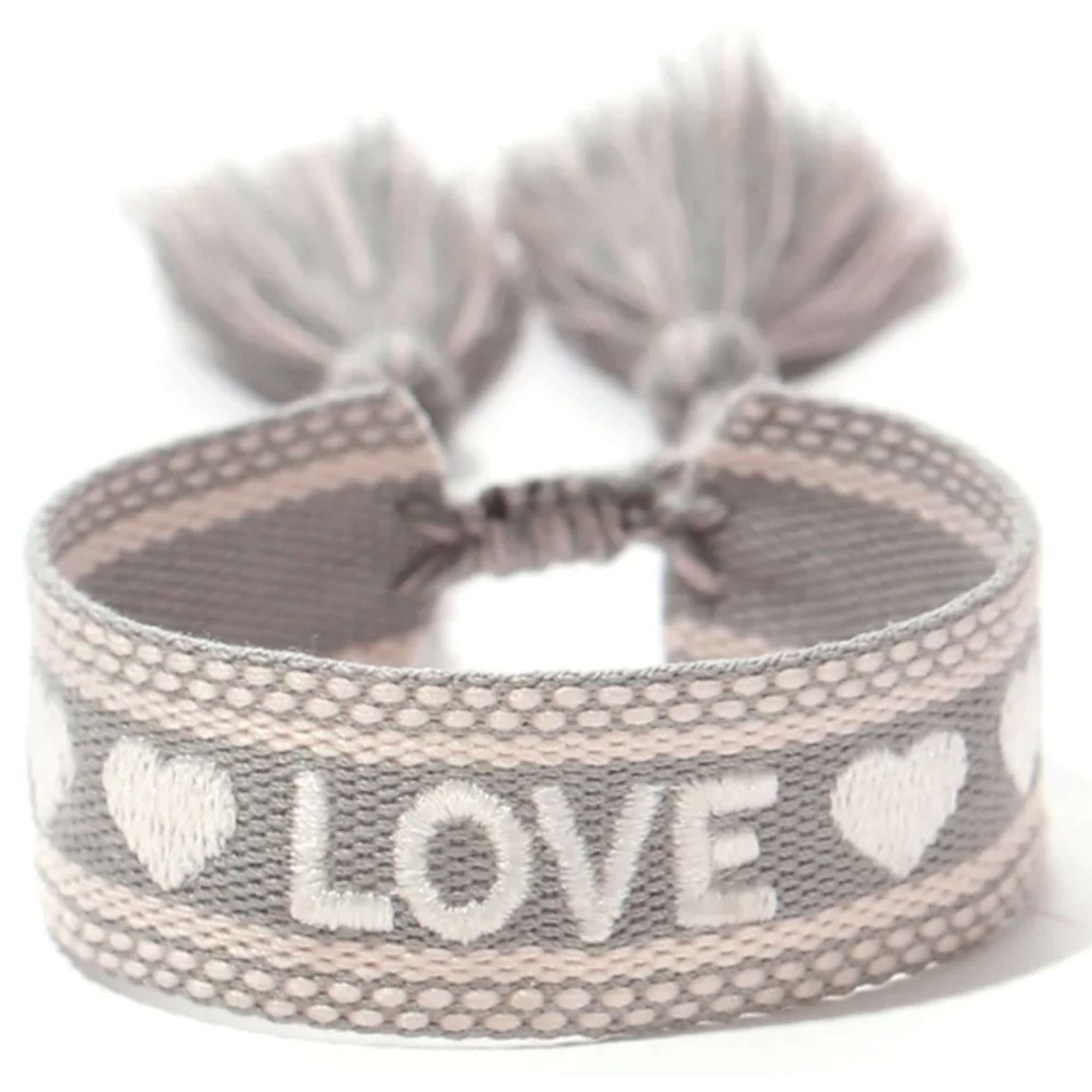 Woven Bracelet - Gray Love