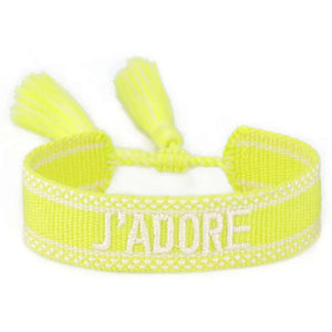 Woven Bracelet - Neon Yellow J'adore