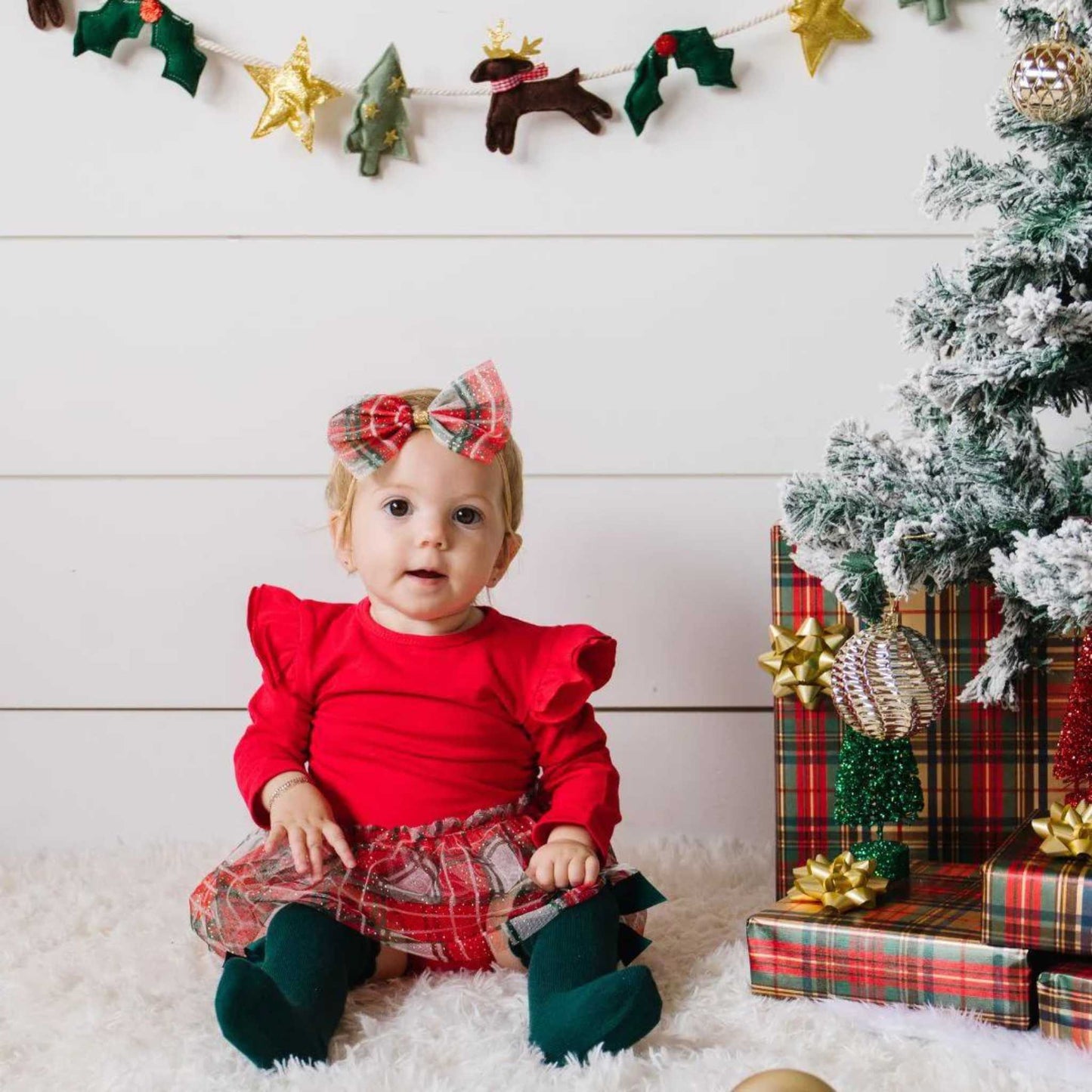 Christmas Plaid Baby Headband