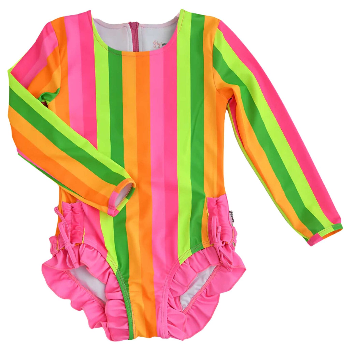 Rash Guard Swimsuit - Neon Stripes