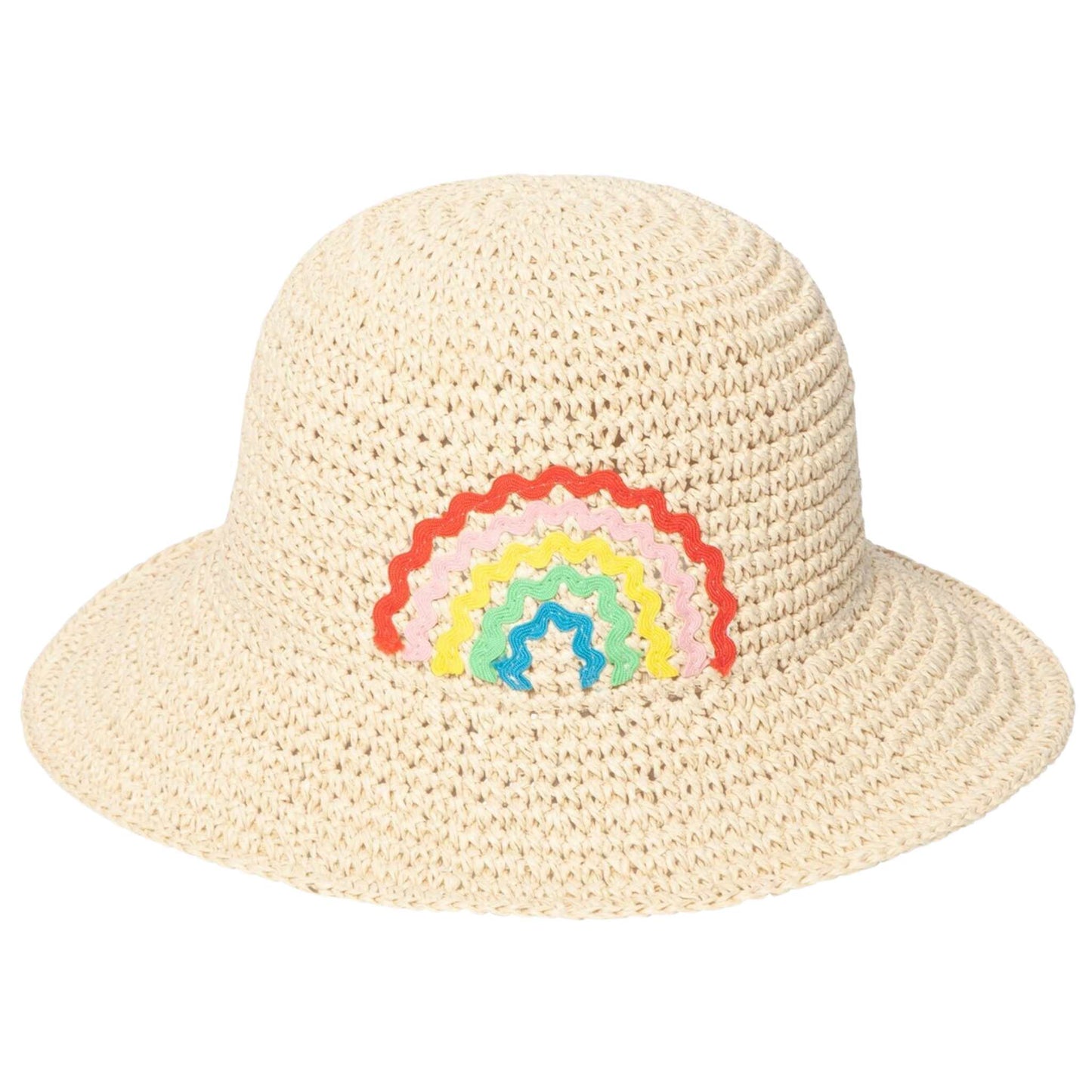 Straw Bucket Hat - Rainbow