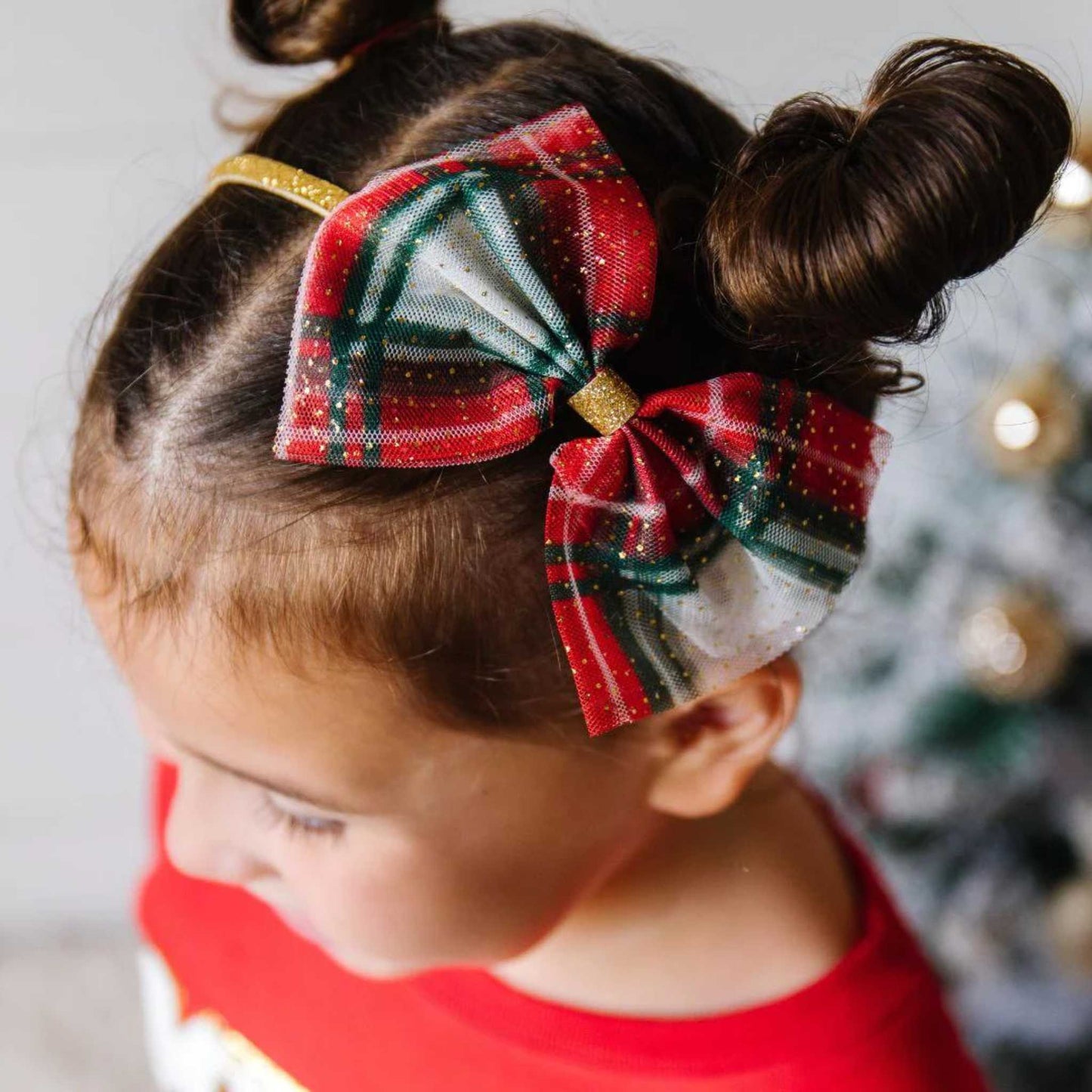 Christmas Plaid Bow Headband