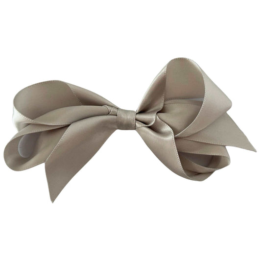 4" Silver Satin Bow