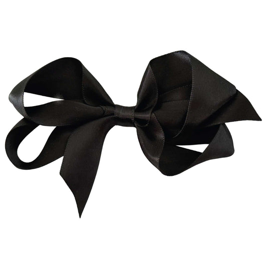 4" Black Satin Bow