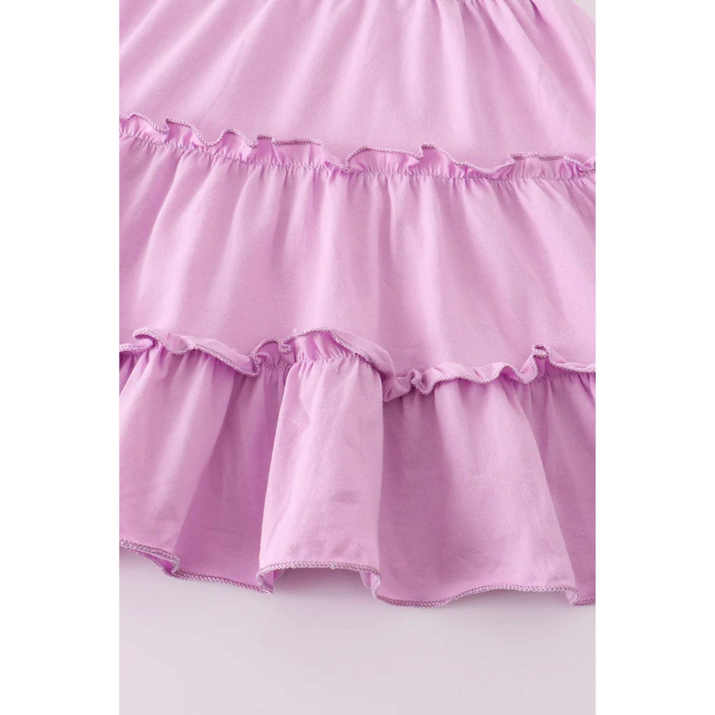 Lavender Ruffle Tiered Dress