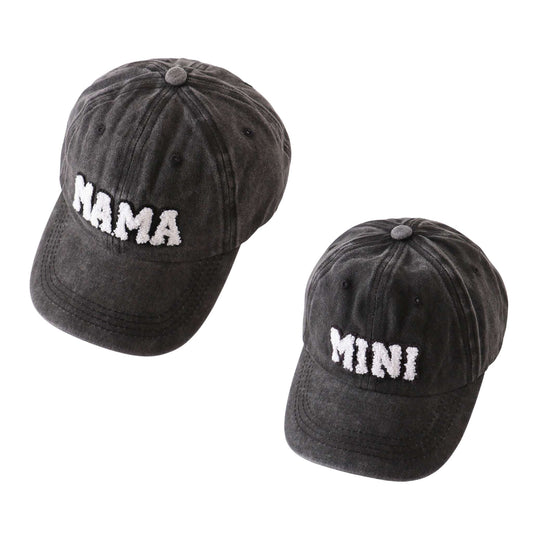 Mommy + Me - Black Mama / Mini Baseball Cap