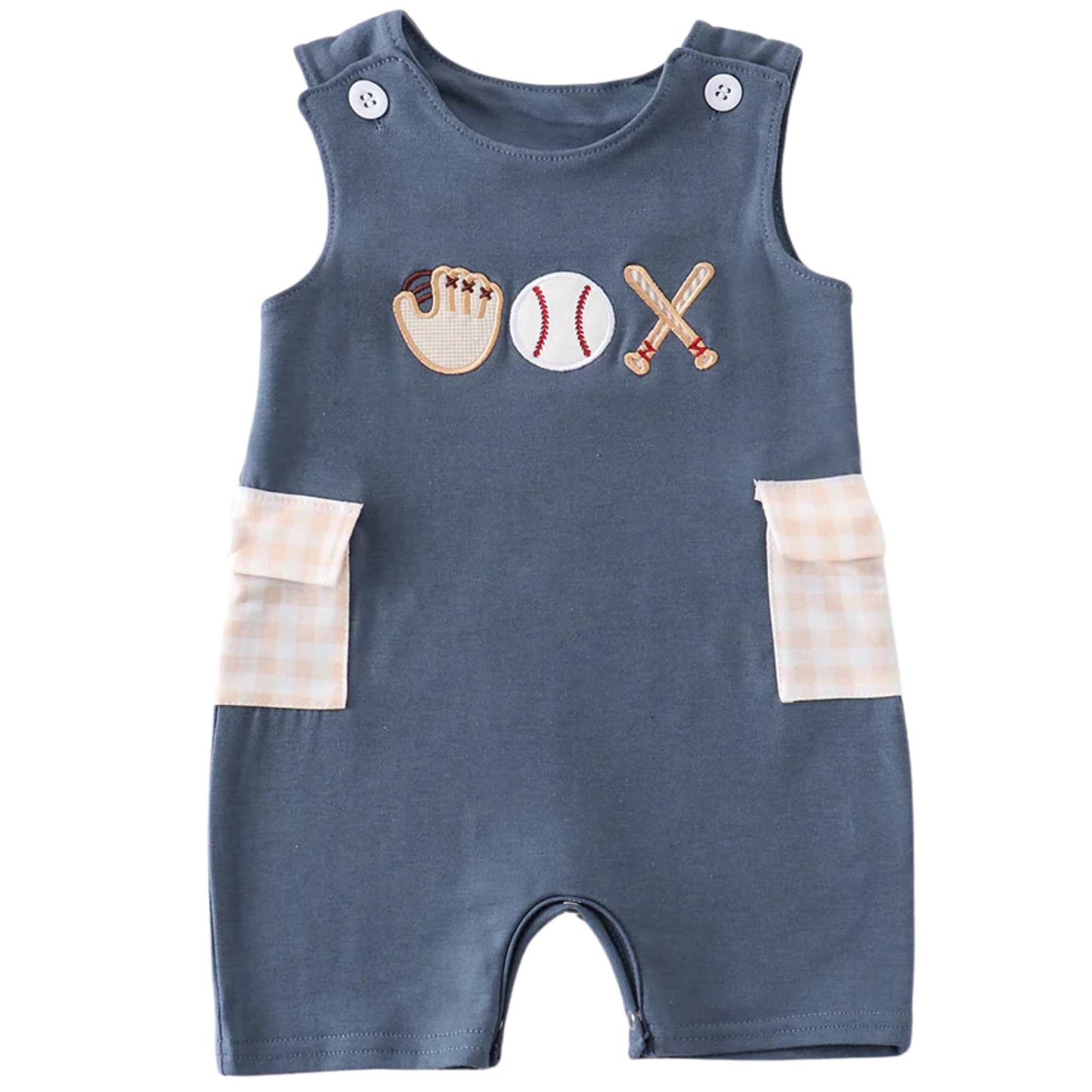 Baseball Pocket Romper