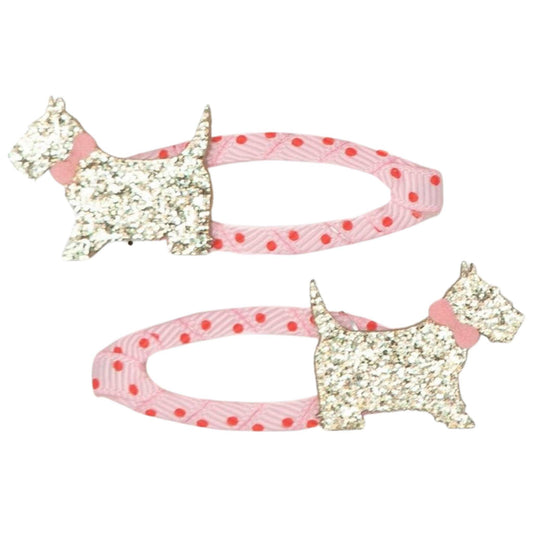 Spotty Scottie Dog Clips