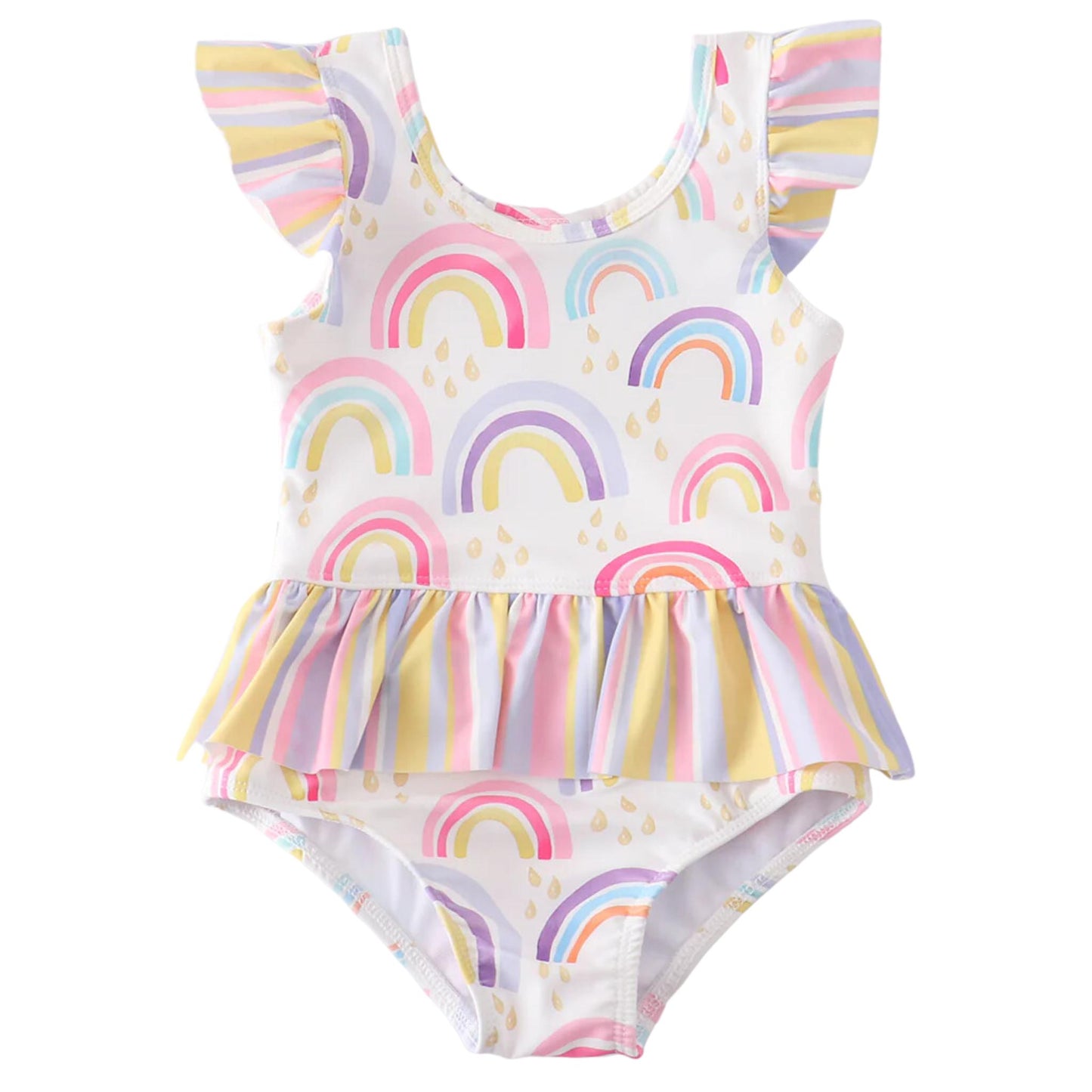 Rainbow Ruffle Swimsuit