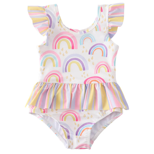 Rainbow Ruffle Swimsuit