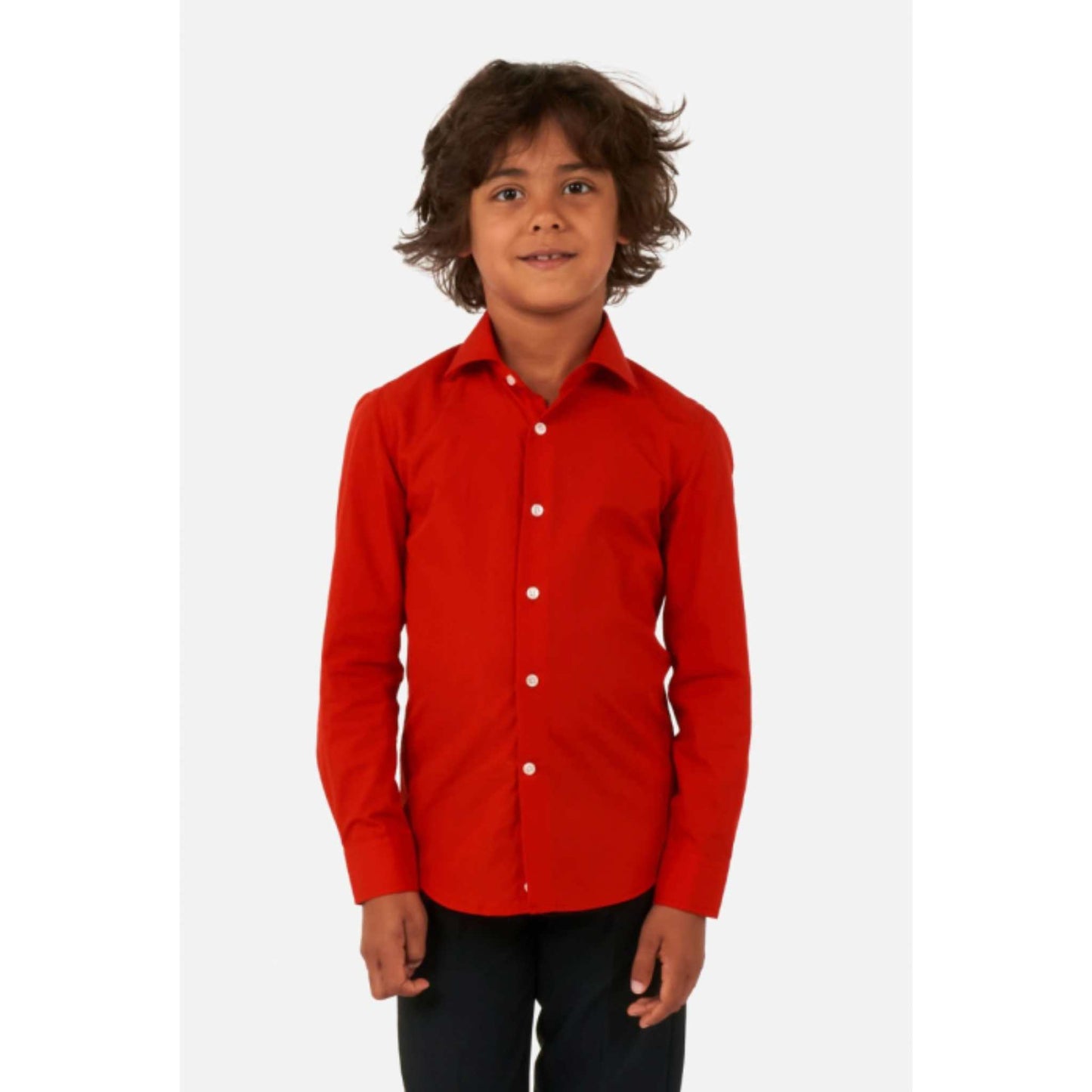 Long Sleeve Button Down - Red