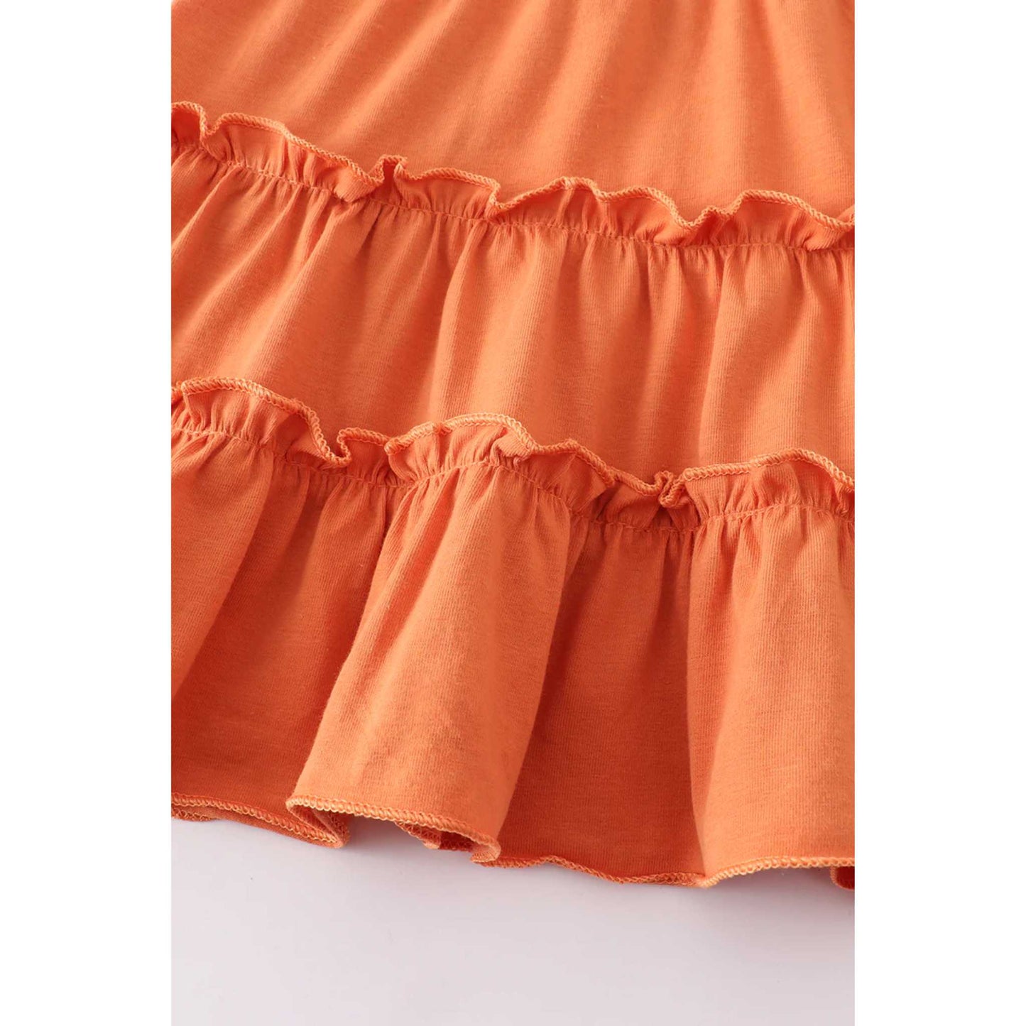 Coral Ruffle Tiered Dress