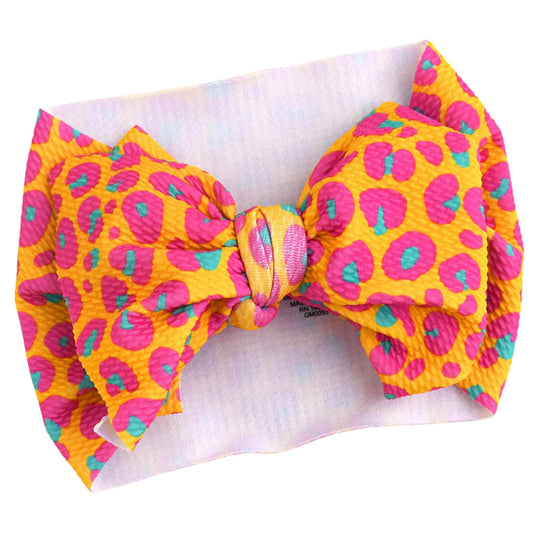 Baby Headwrap - Orange Leopard