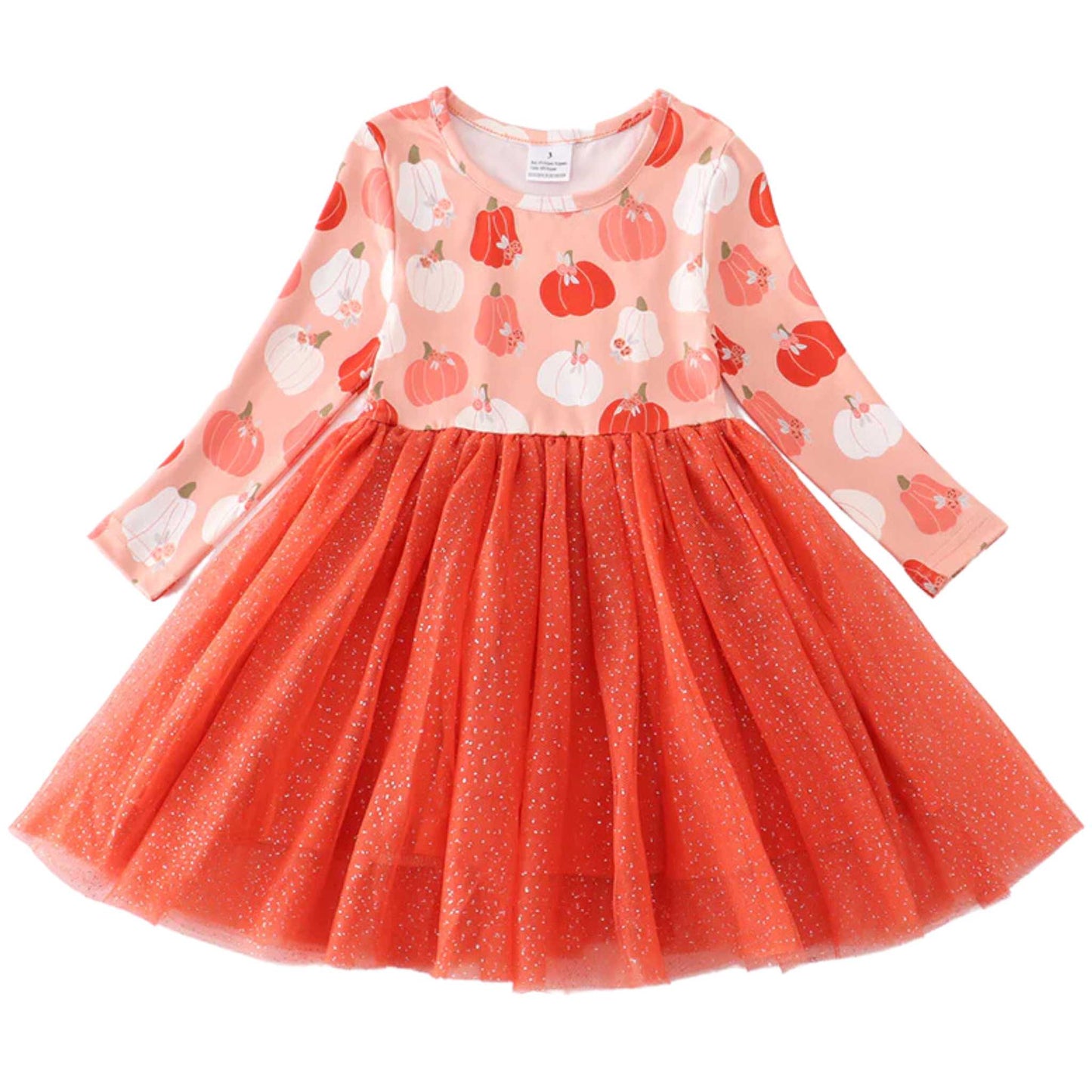 Pumpkin Glitter Tutu Dress