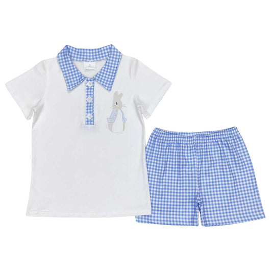 Easter Bunny Gingham Shorts Set