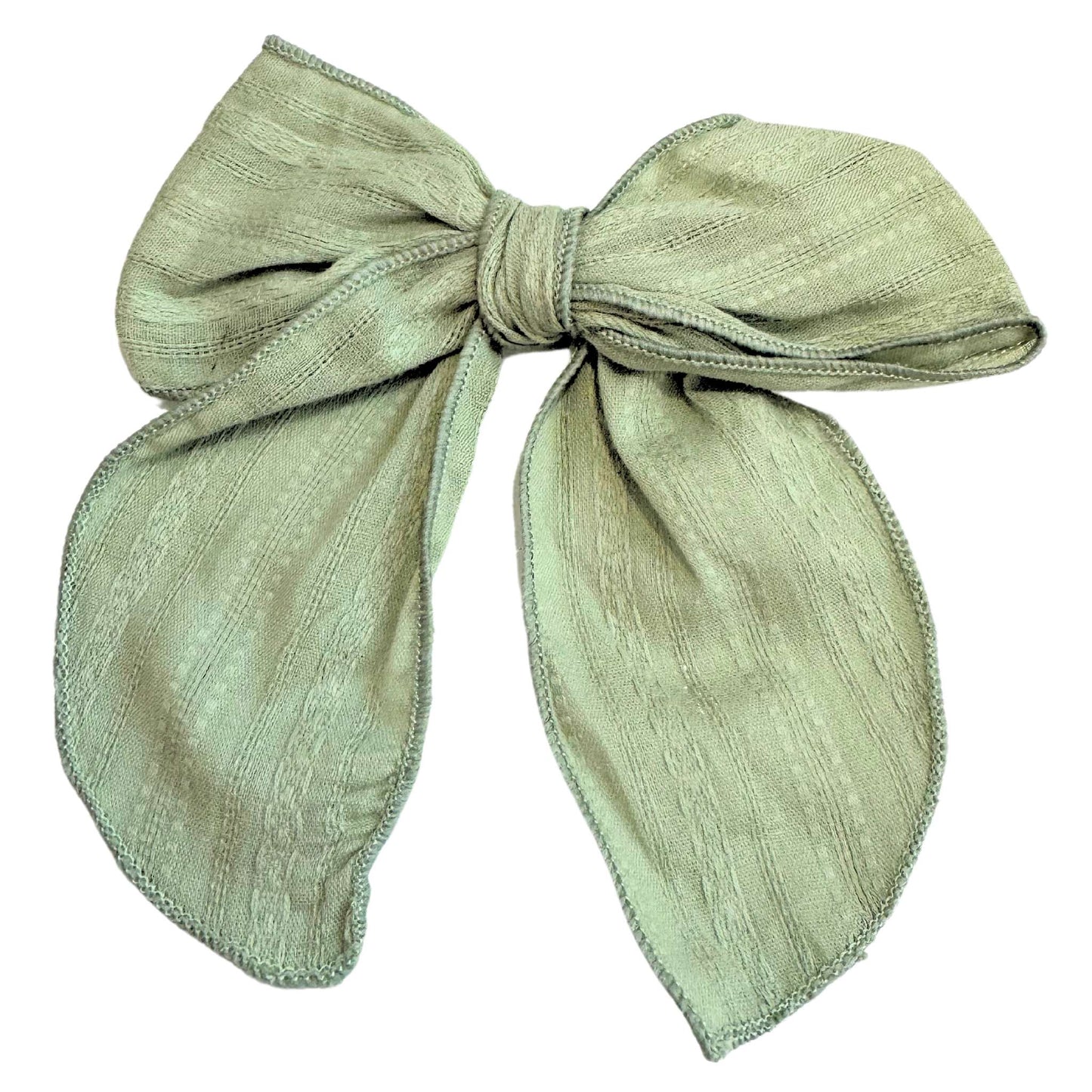 Linen Hair Bow - Sage