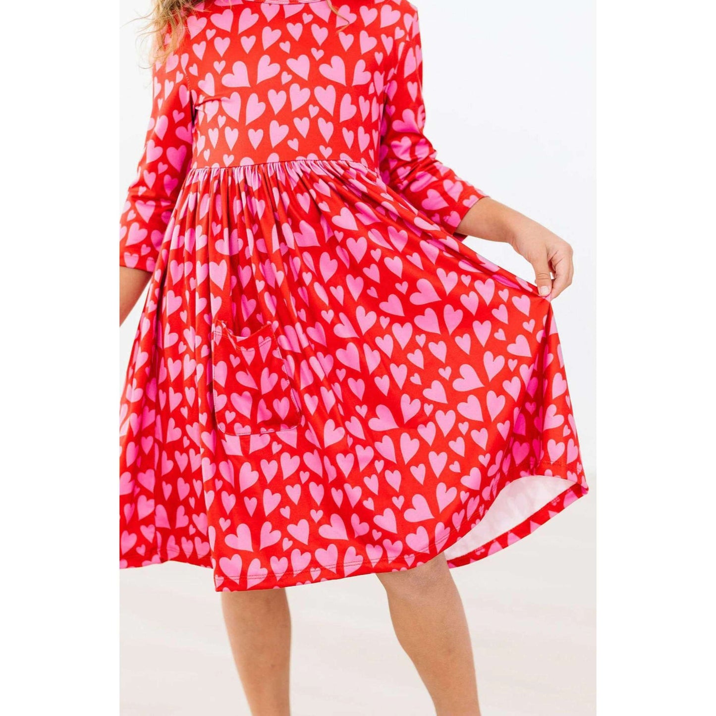 Hearts and Hugs Pocket Twirl Dress