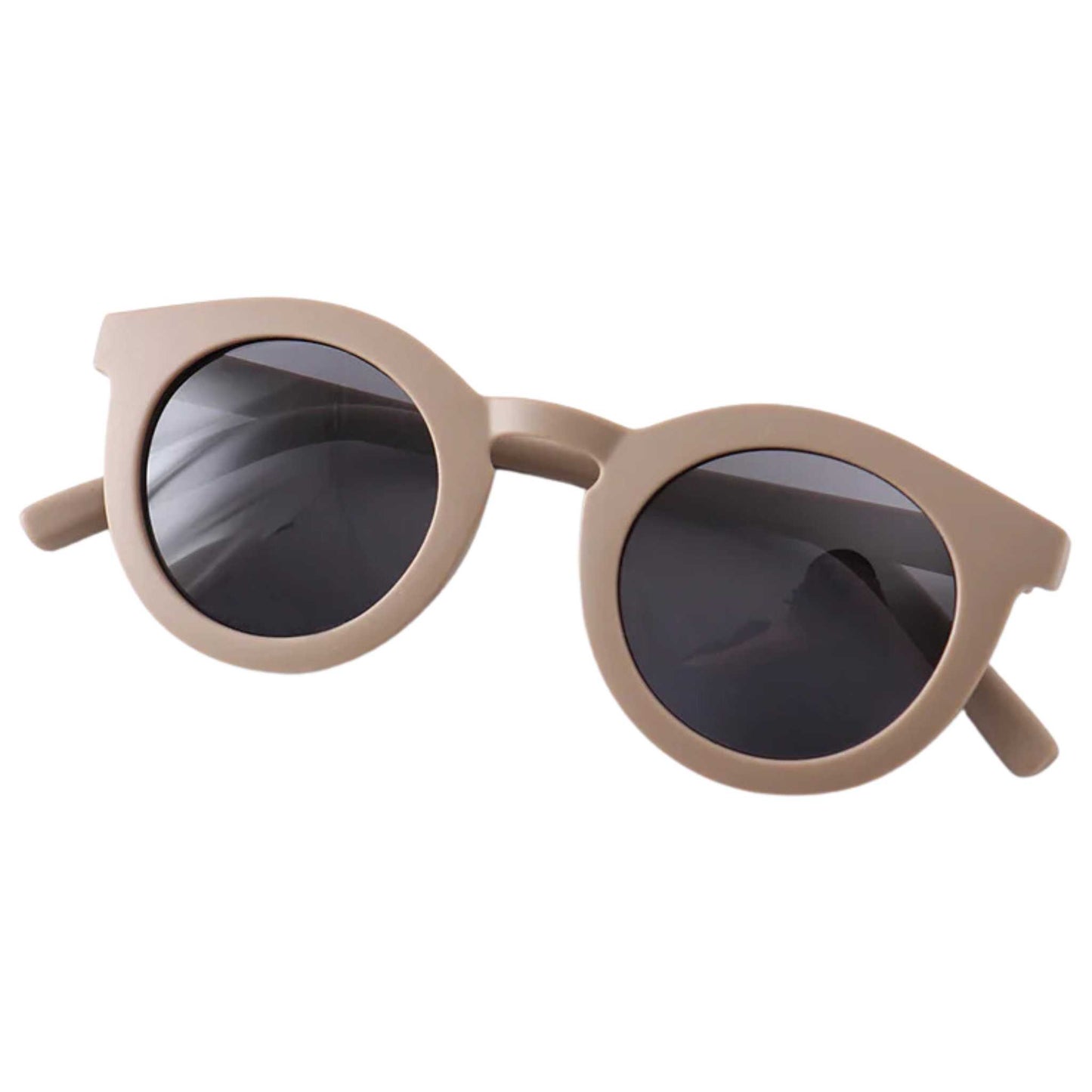 Adult Retro Round Sunglasses - Coffee