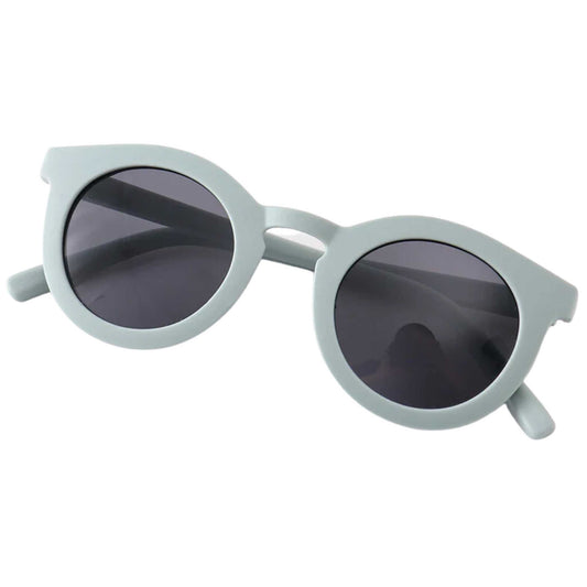 Adult Retro Round Sunglasses - Light Blue