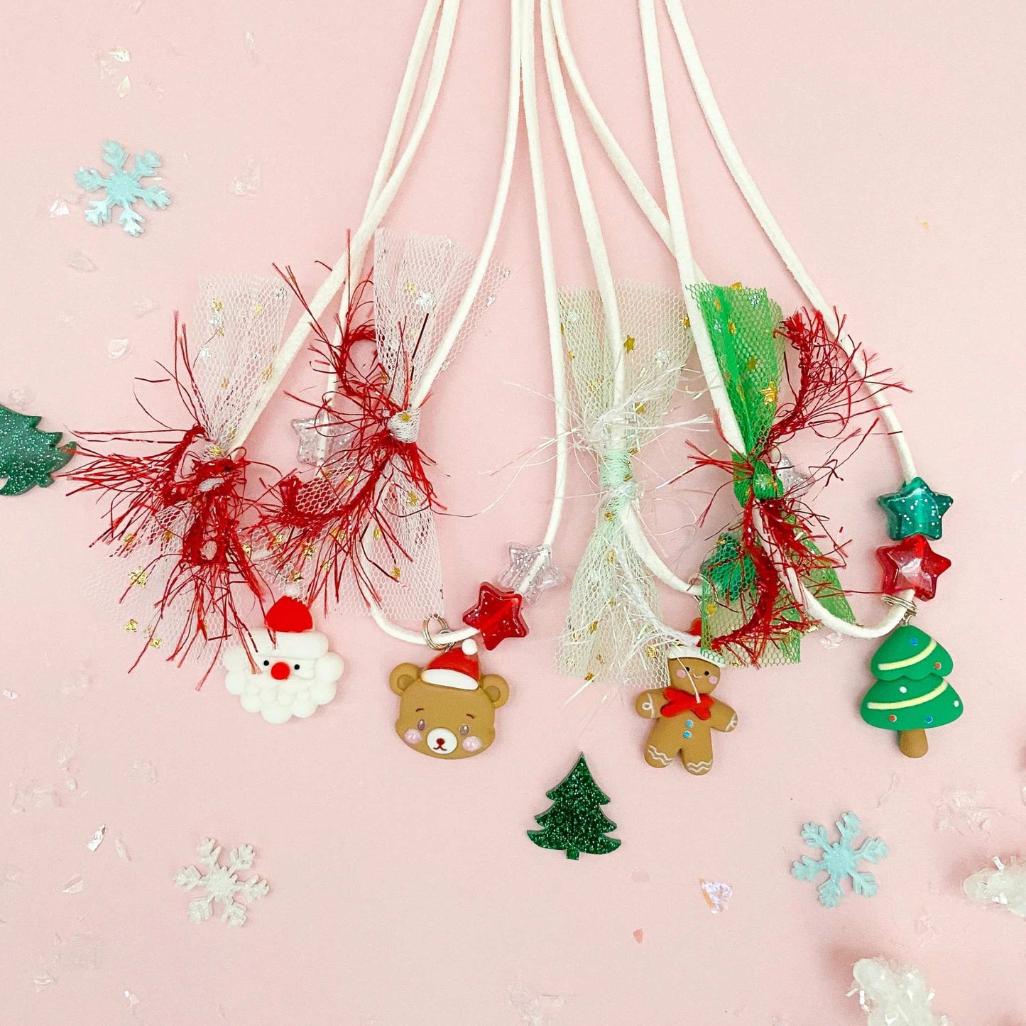 Knotted Holiday Charm Necklace - Tree