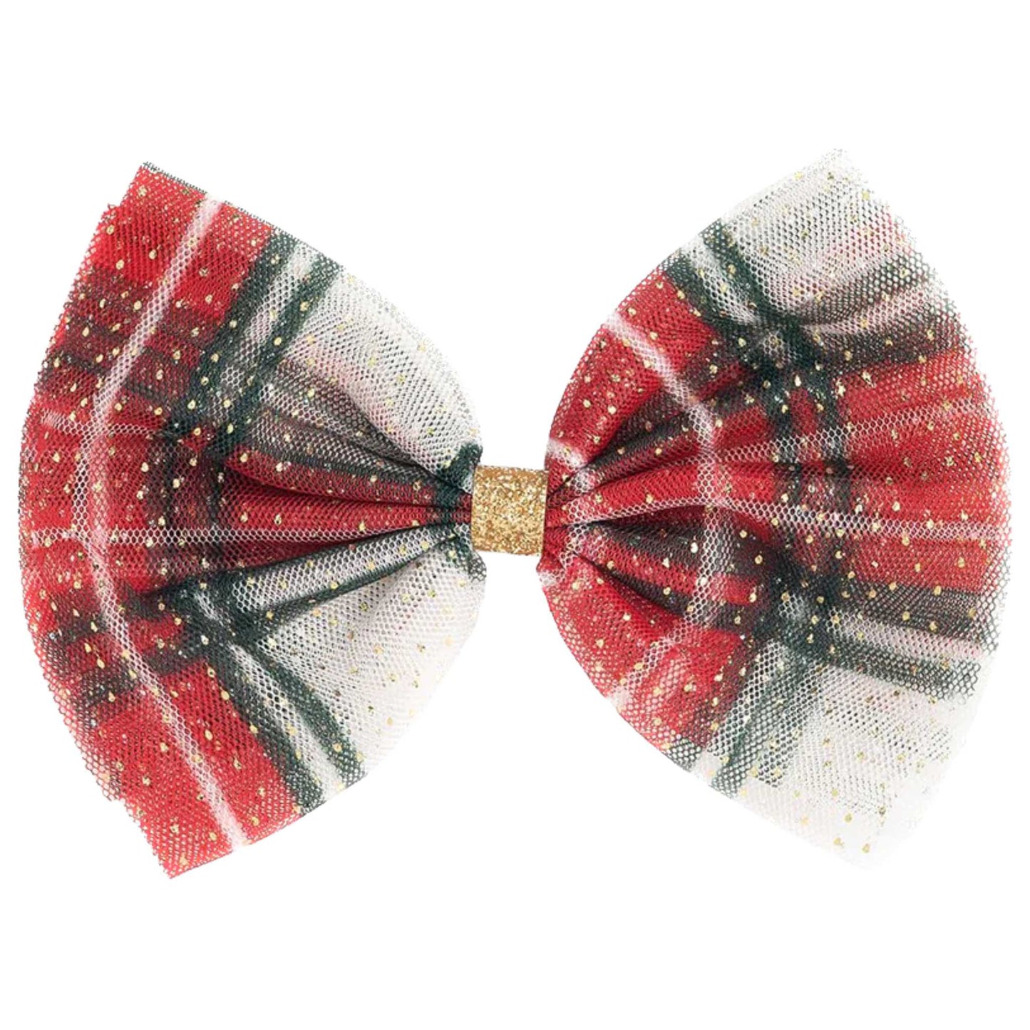 Christmas Plaid Bow Clip