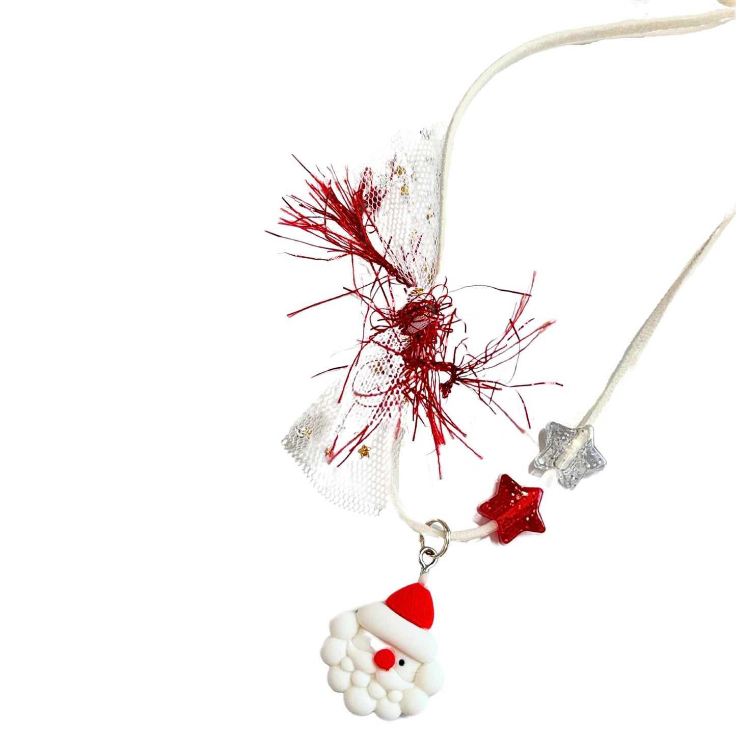 Knotted Holiday Charm Necklace - Santa