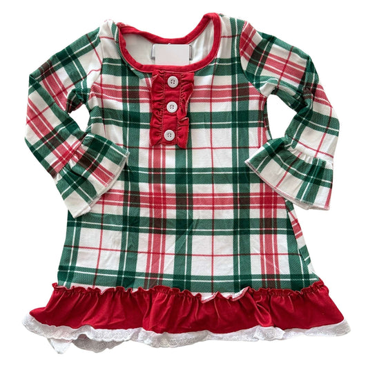 Christmas Plaid Nightgown with Bloomers