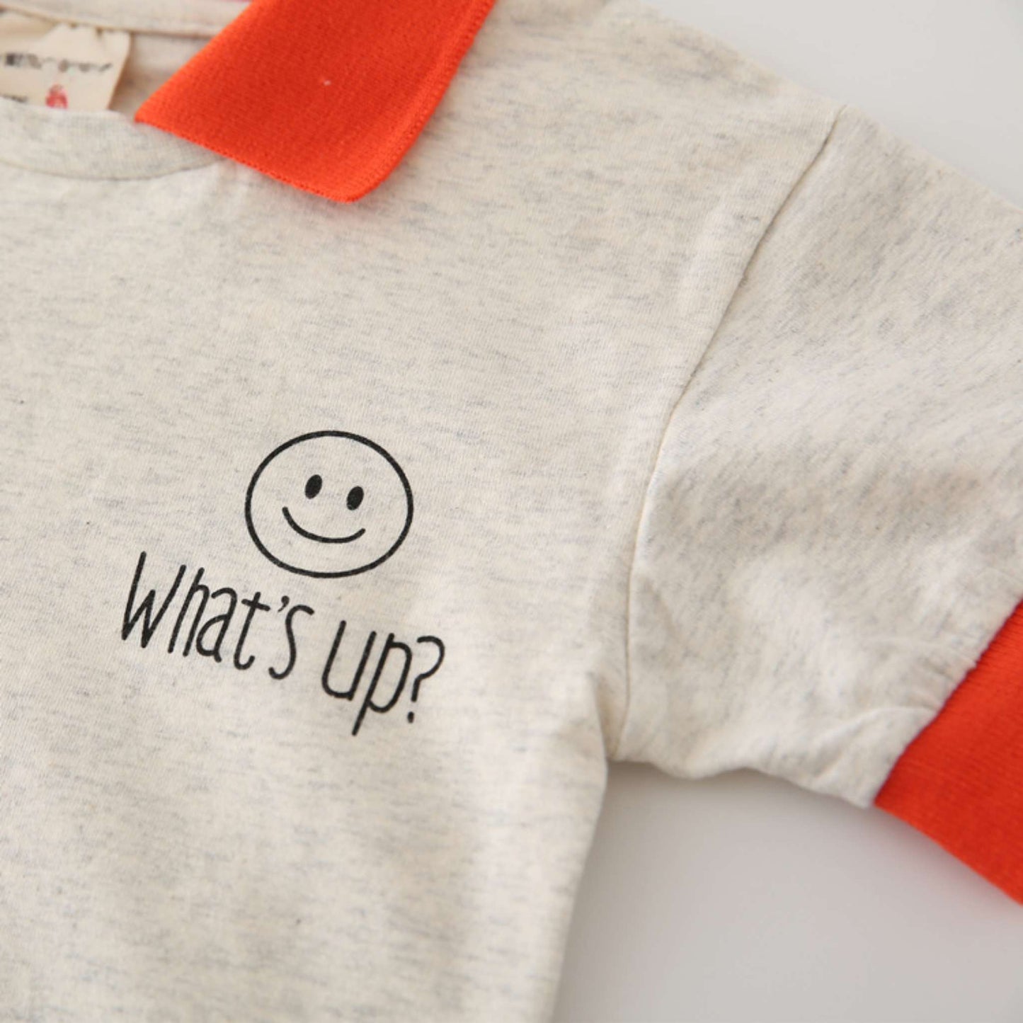 What's Up Shorts Set - Red/Beige