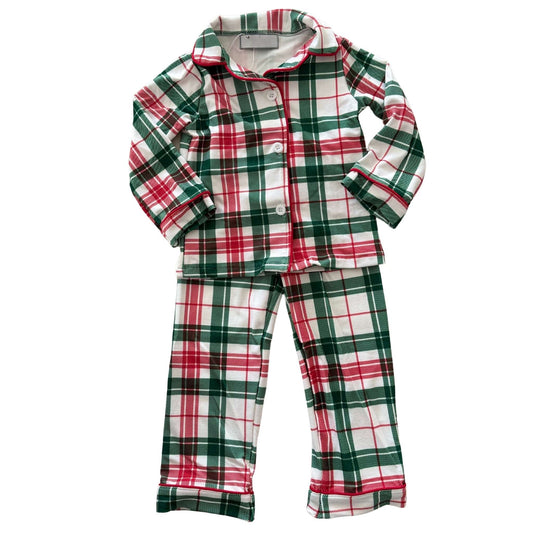 Christmas Plaid Button Down PJs