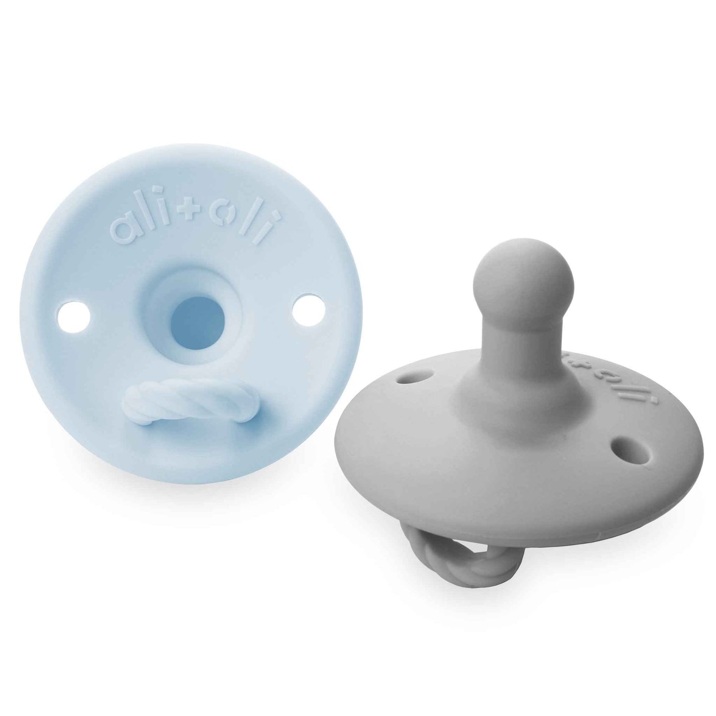 Silicone Pacifier Set - Blue/Grey