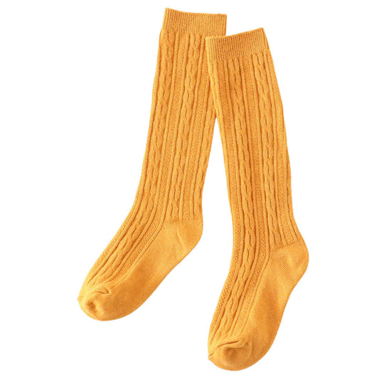 Knit Knee High Sock - Mustard