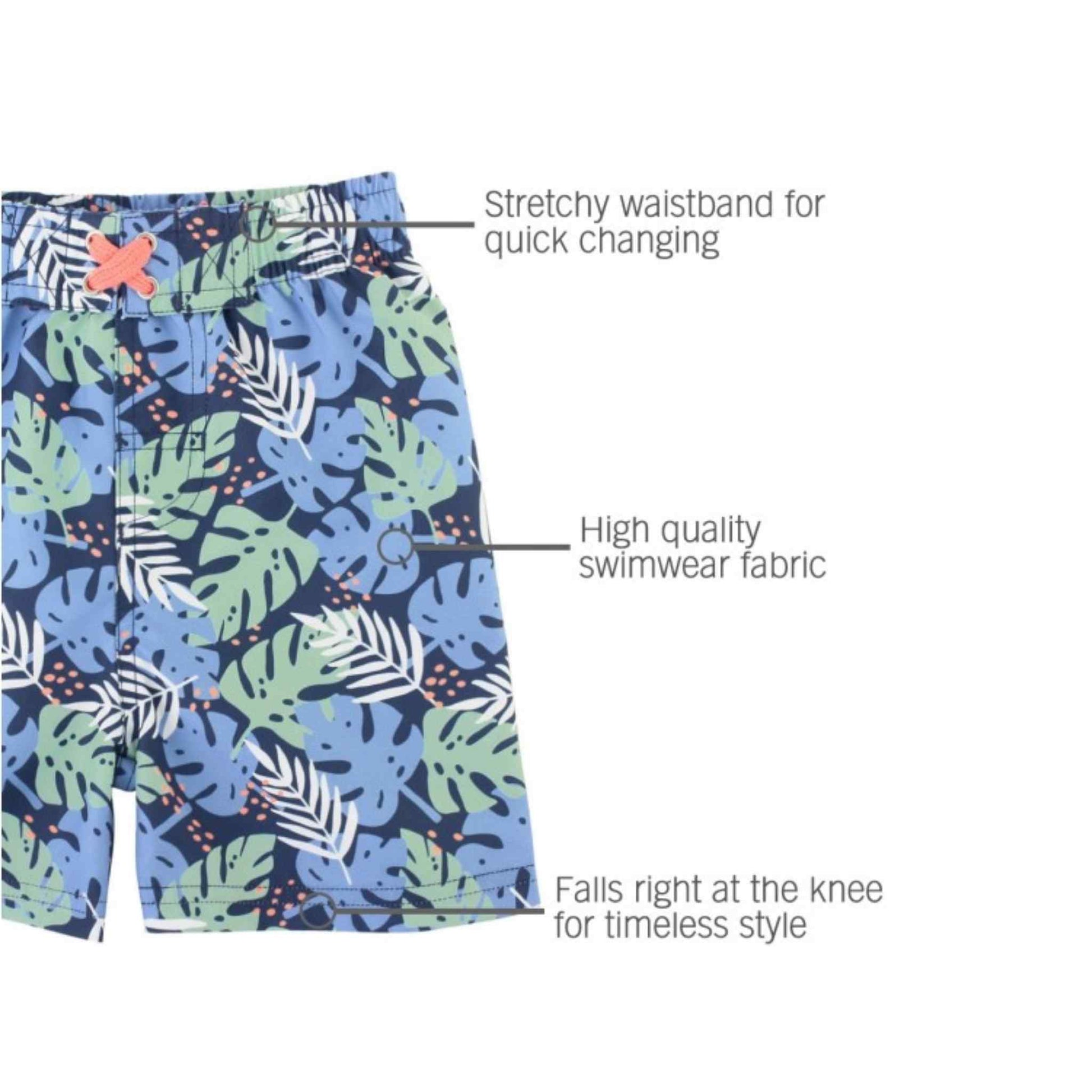 Swim Trunks - Paradise Palms - Rocky and Jules