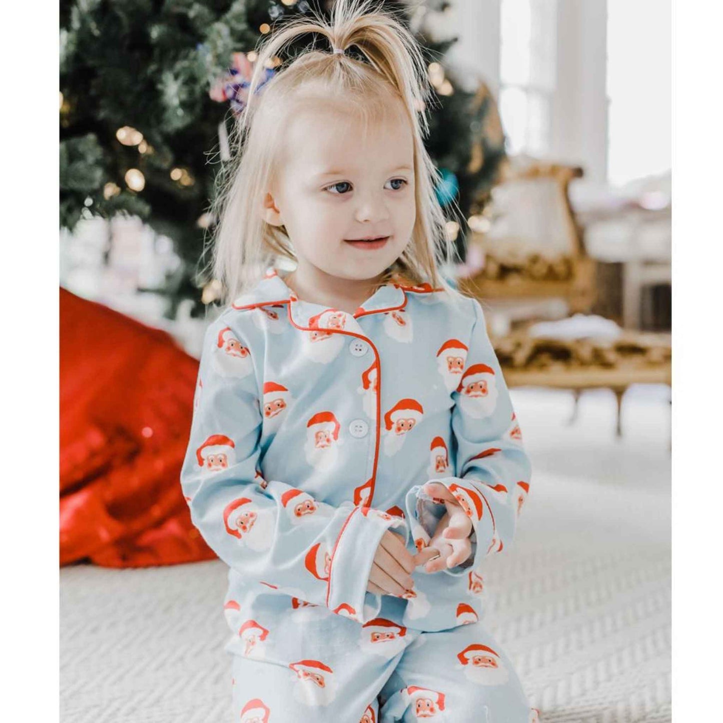 Jolly Santa Button Down PJs