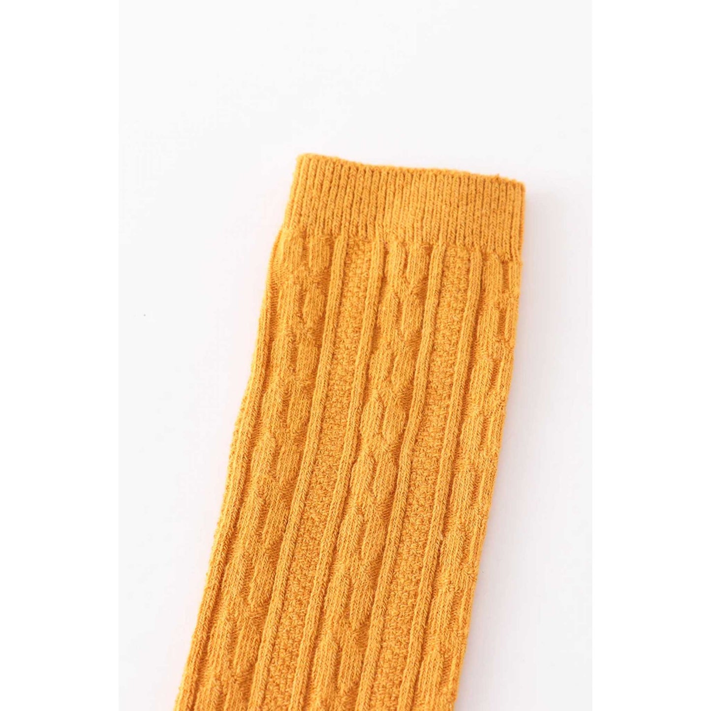 Knit Knee High Sock - Mustard