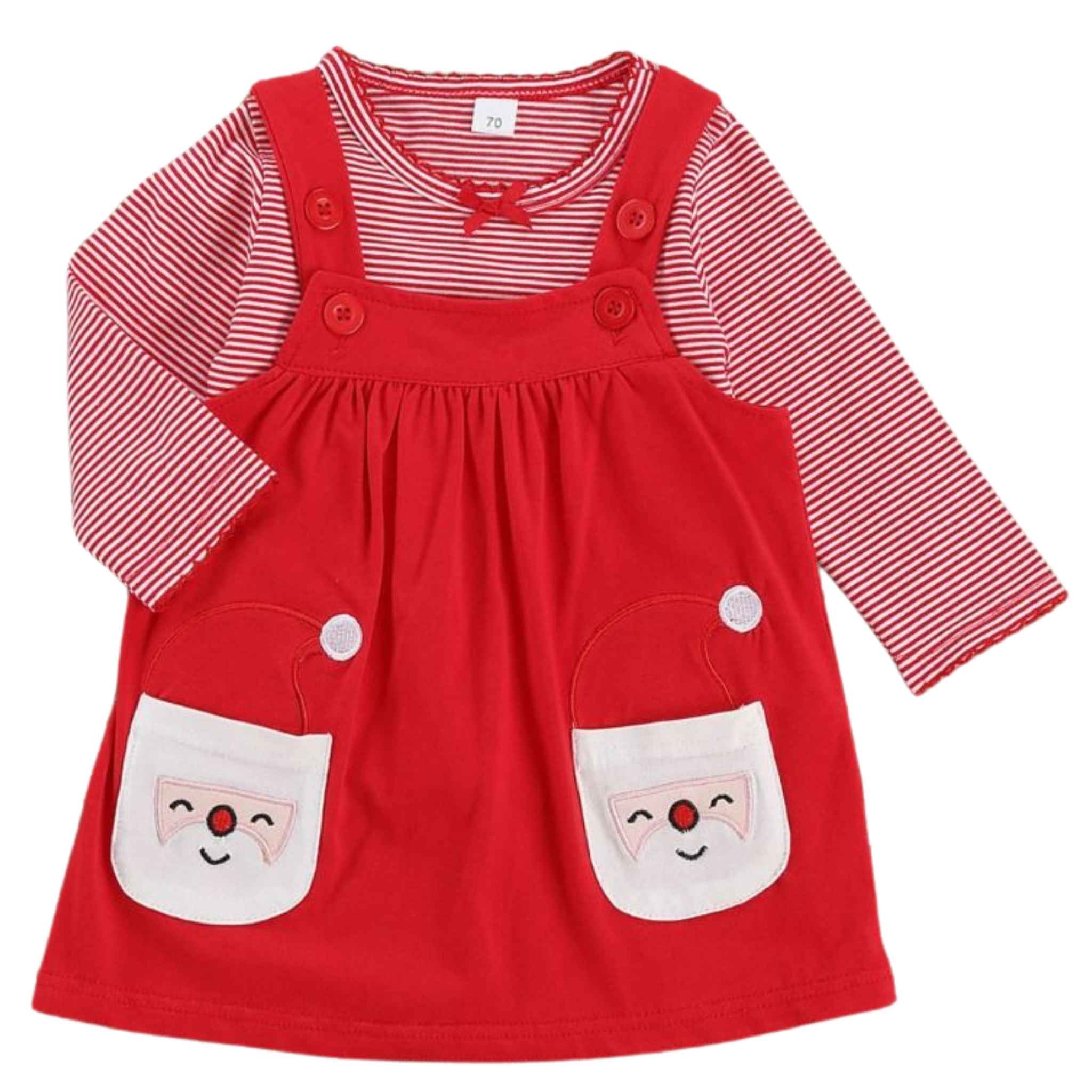Baby Girls Santa Claus Dress with Hat A20139A - Pocketpig Diary