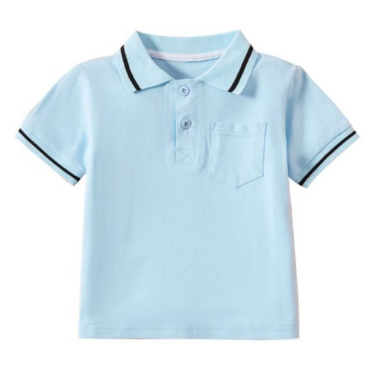 Blue Pocket Polo Shirt