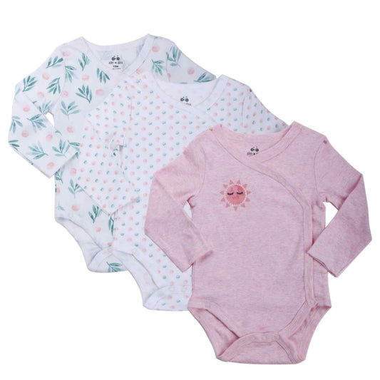 3 Piece Kimono Bodysuit - Sun and Roses - Rocky and Jules