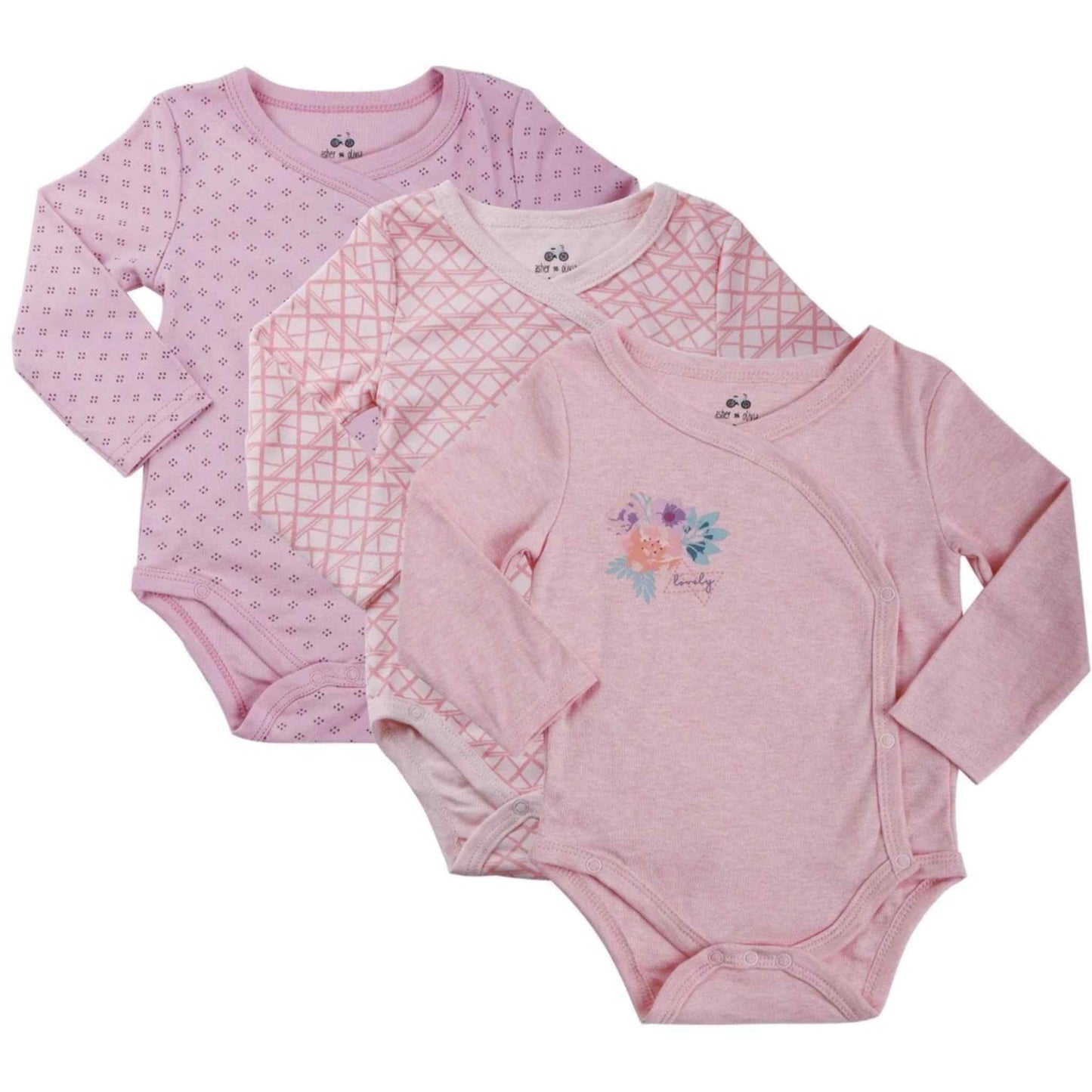 3 Piece Kimono Bodysuit - Rose Garden - Rocky and Jules