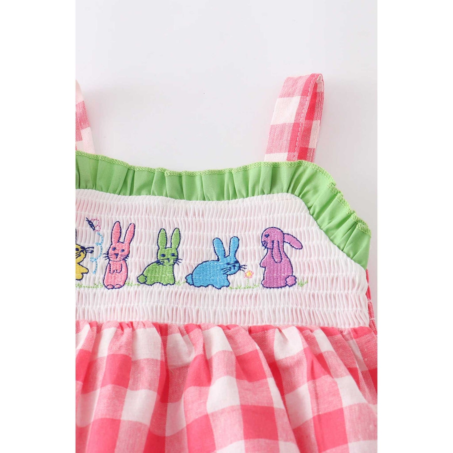 Red Plaid Bunny Shorts Set